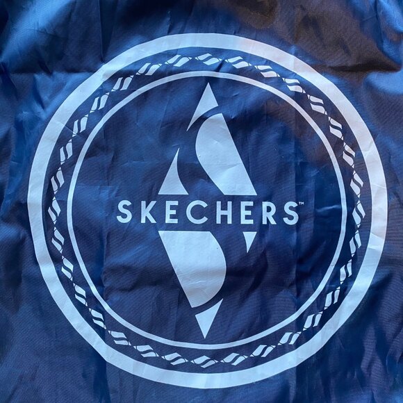 Skechers Drawstring Bag 20x16 - Navy Blue Gym‎ Backpack Lightweight Tote - Picture 3 of 4